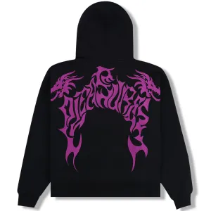 DRAGON ZIP HOODIE (BLACK)