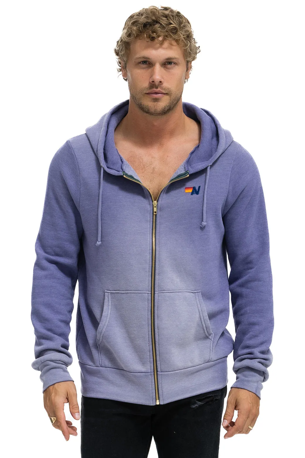 ESSENTIAL ZIP HOODIE - FADED GRAPE
