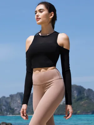 EXPOSED SHOULDER MESH TOP