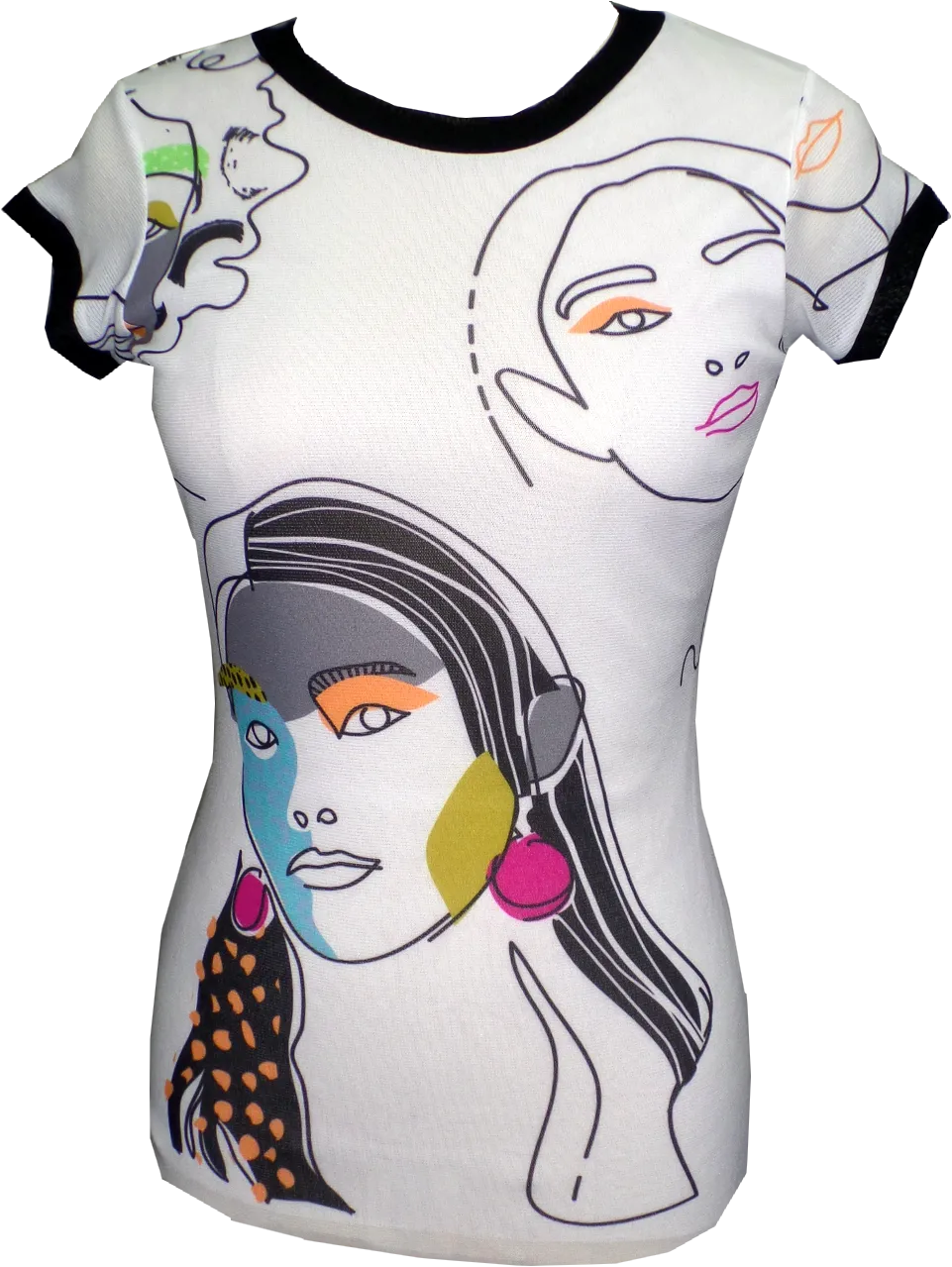 Faces Cap Sleeve Tee