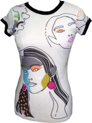 Faces Cap Sleeve Tee