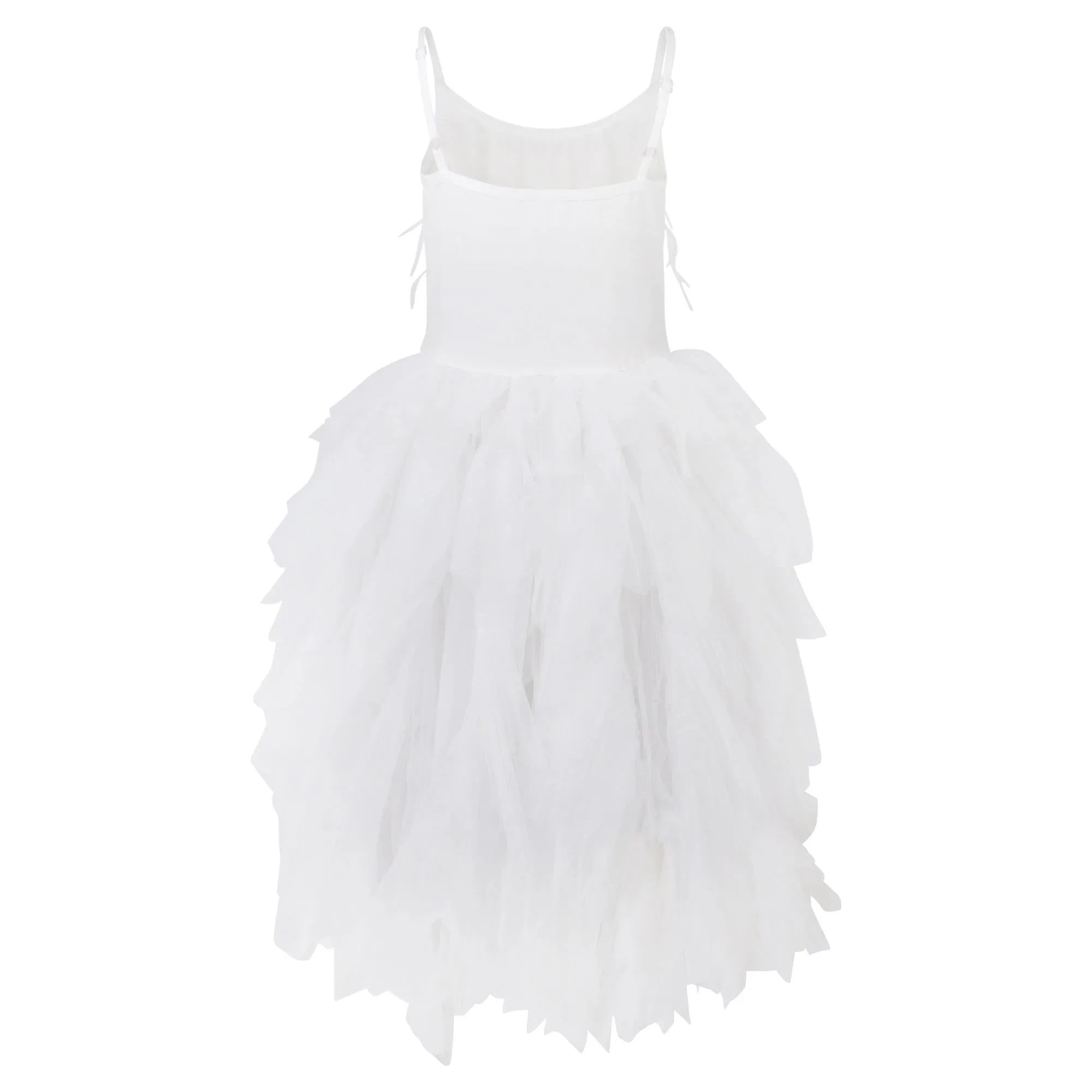 Feathers and Frills Dress - White