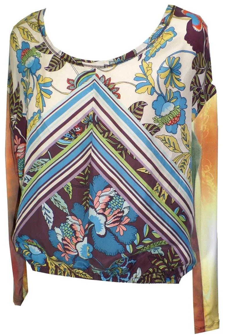 Floral Composition Scoop Top