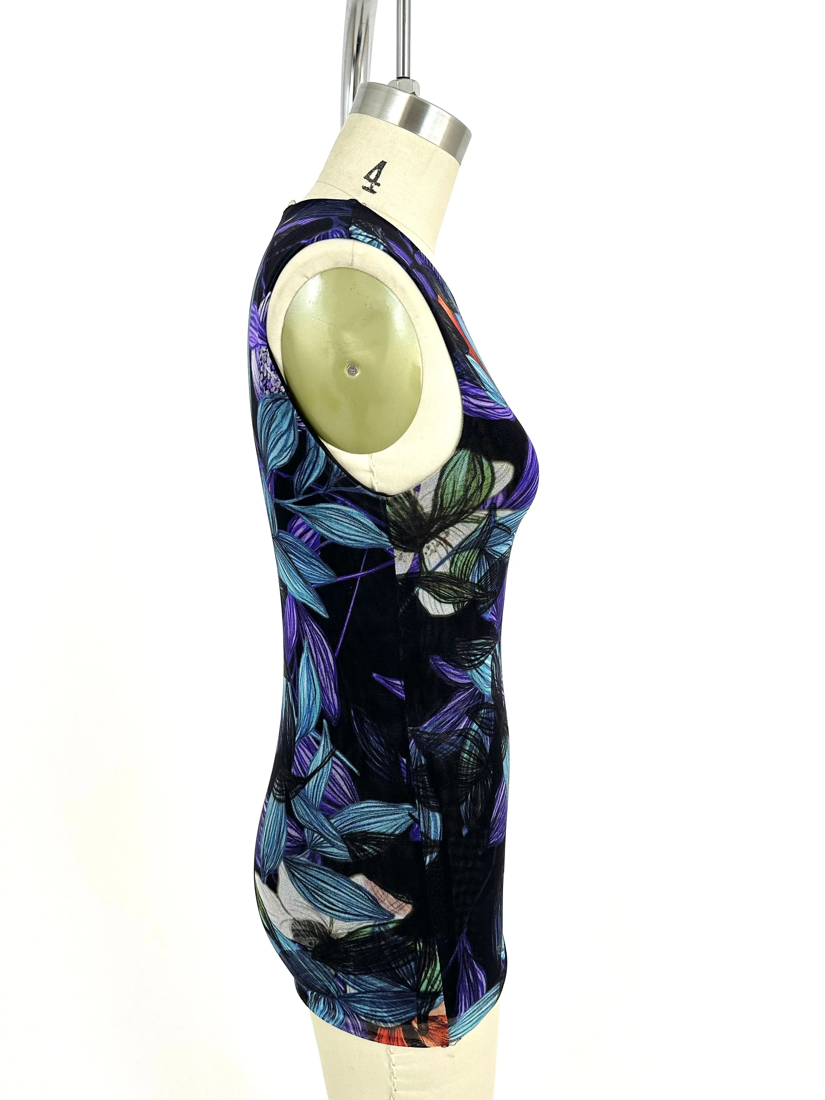 Fuzzi Midnight Tropics Mesh Top