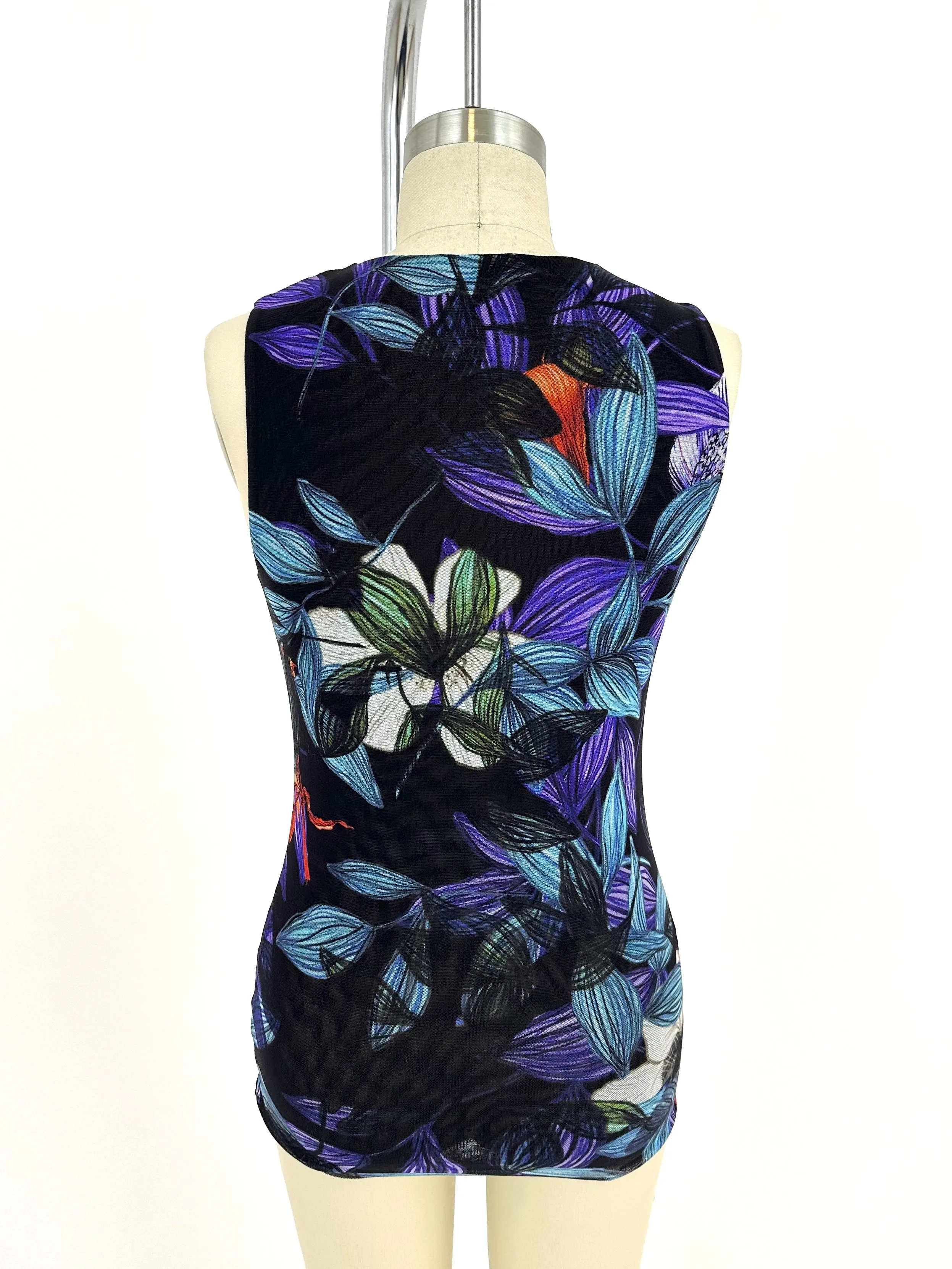 Fuzzi Midnight Tropics Mesh Top