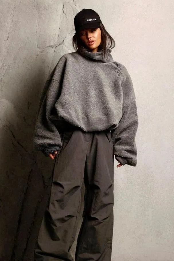 Half-zip design hoodie