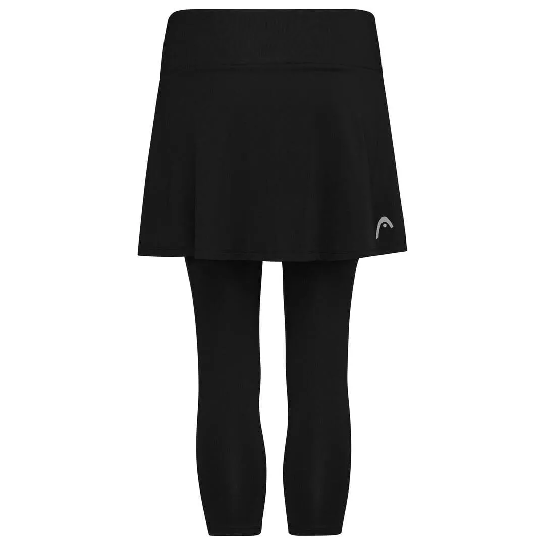 HEAD Womens Club 3/4 Tights Badminton Skort - Black