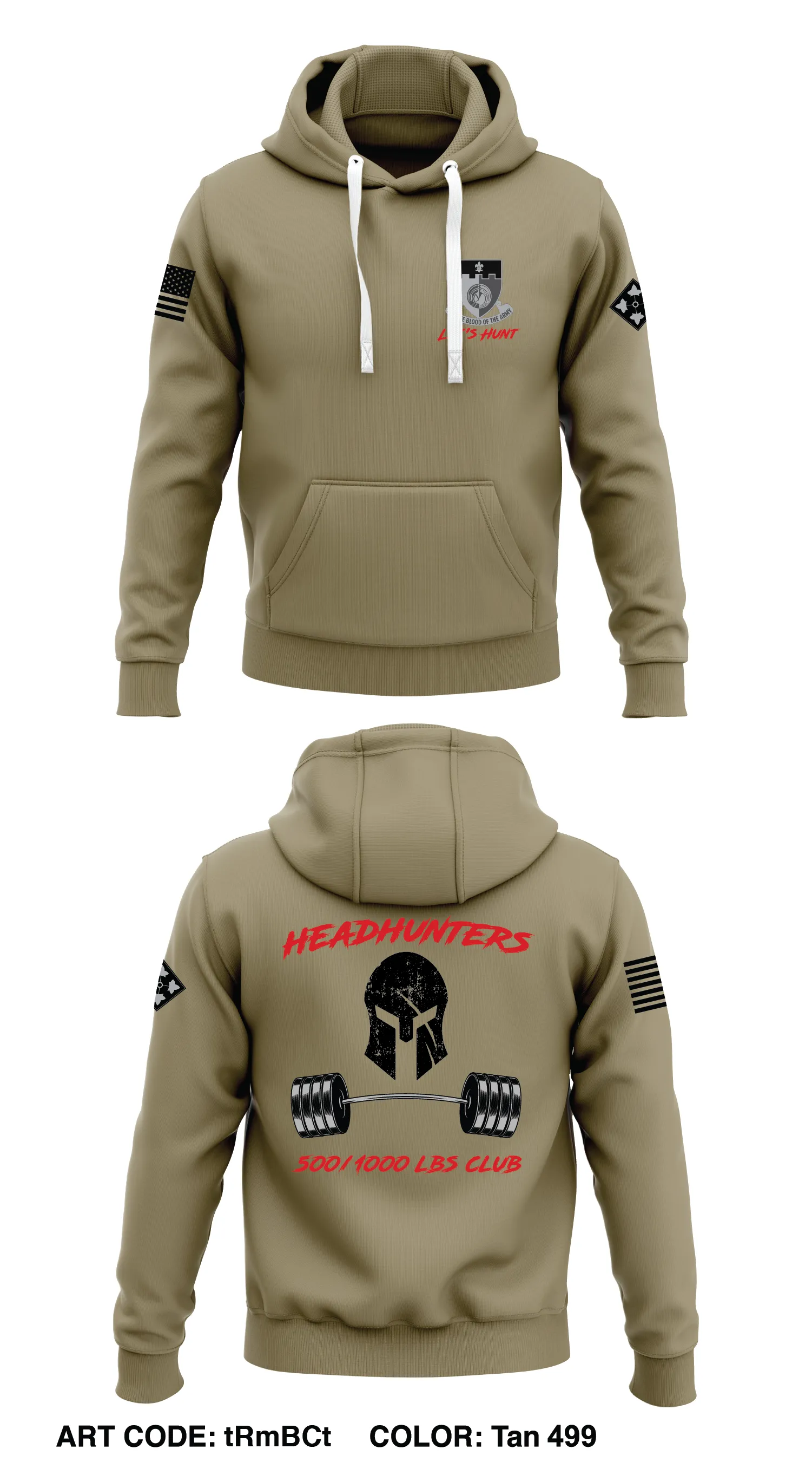 HHC, 64BSB, 3ABCT Store 1  Core Men's Hooded Performance Sweatshirt - tRmBCt