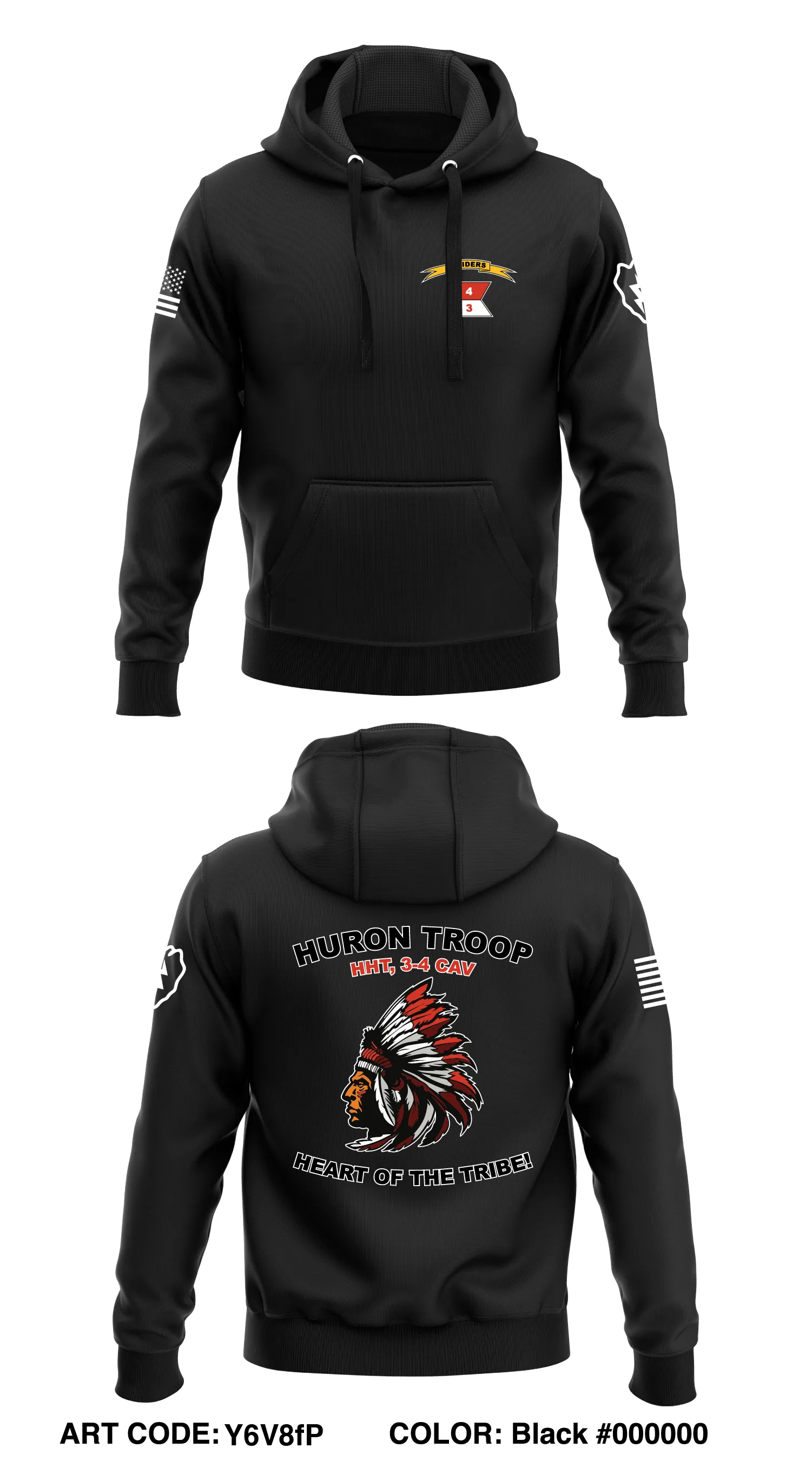 HHT 3-4 CAV  Core Men's Hooded Performance Sweatshirt - Y6V8fP