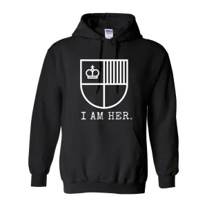 I AM HER Shield Women's Hooded Sweatshirt