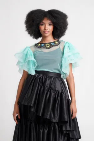 Irene Makhavhu Design Mesh Braided Top