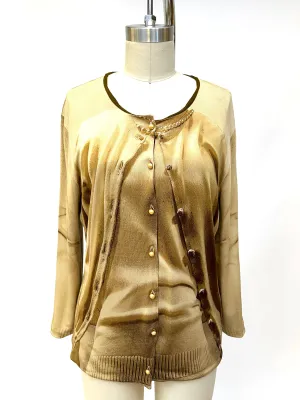 Jean Paul Gaultier Mesh Trompe-L'oeil Top