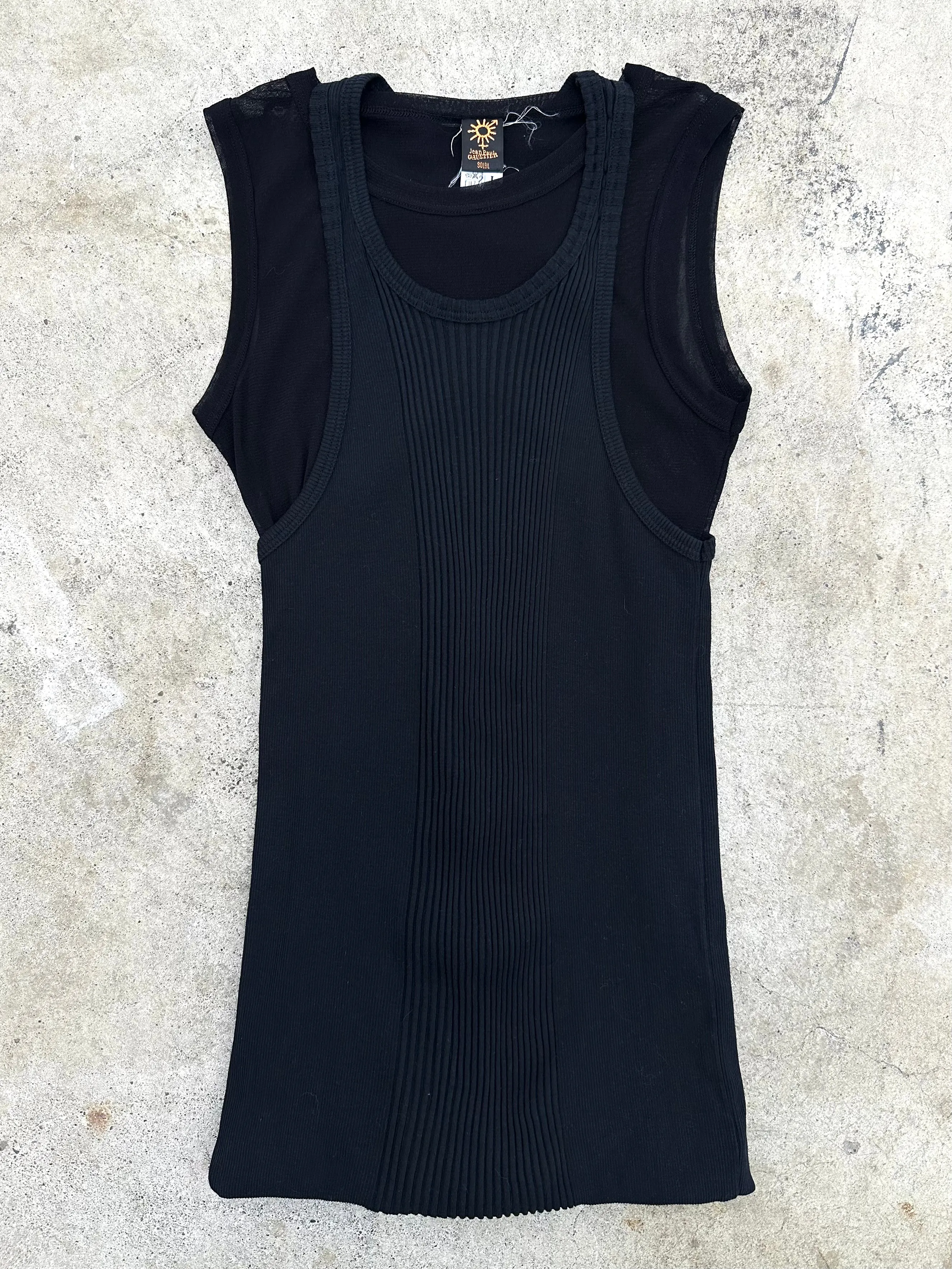 Jean Paul Gaultier Soleil Mesh Layered Top