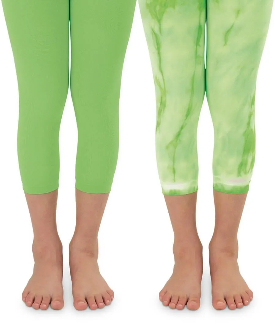 Jefferies 2pk Neon Tie Dye Capri Tights