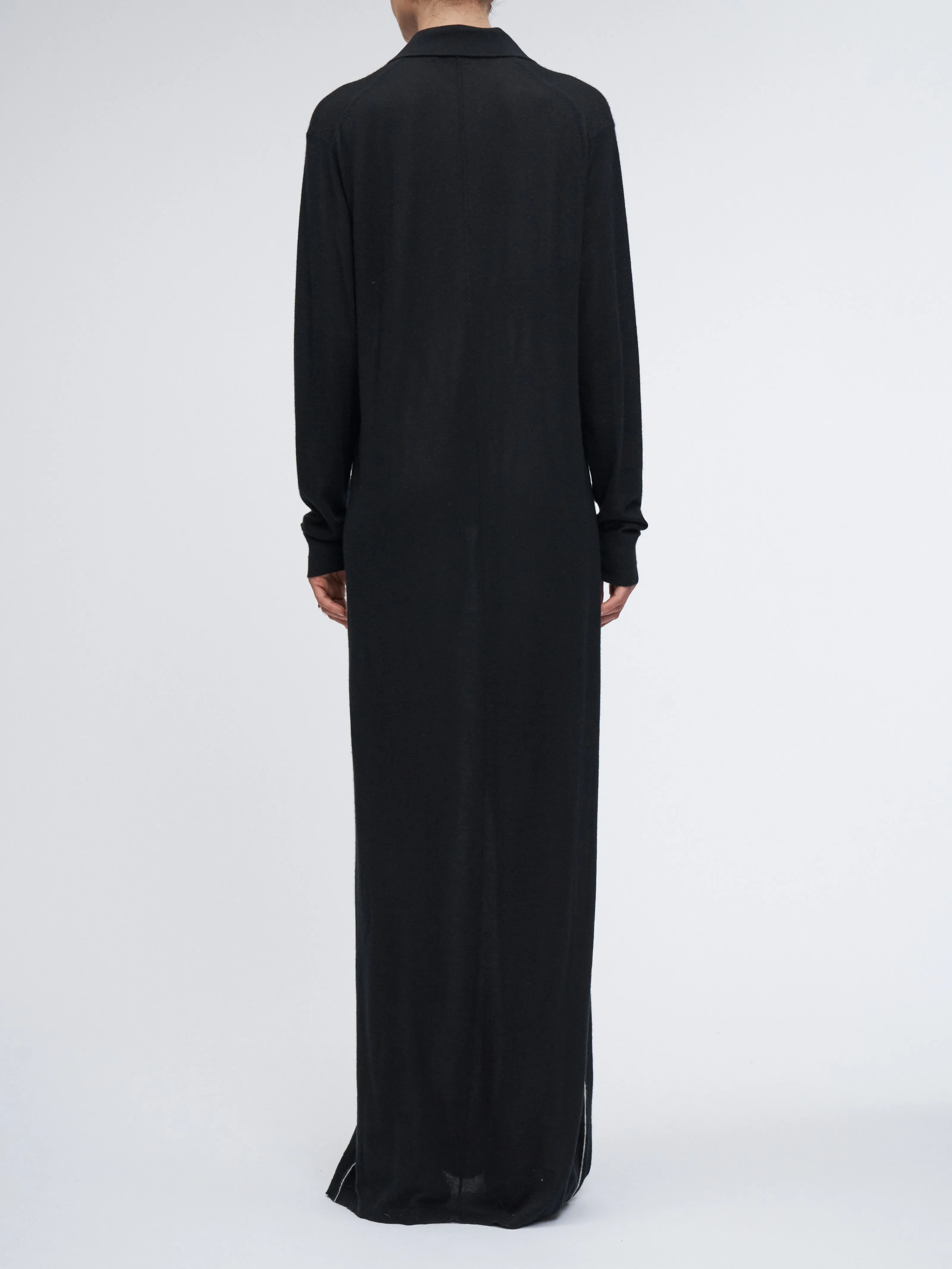 Jersey Polo Dress in Black