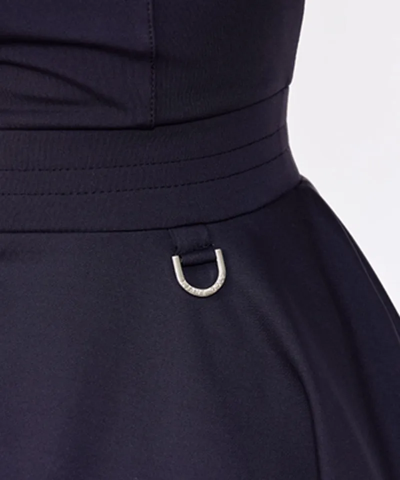J.Jane Classic Color Contrast Ribbon Flared Dress - Black