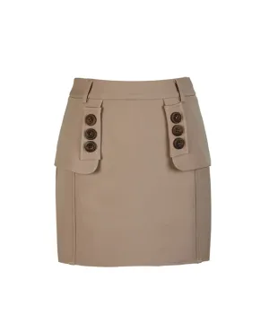 J.Jane Flap H-line Skirt (Beige)
