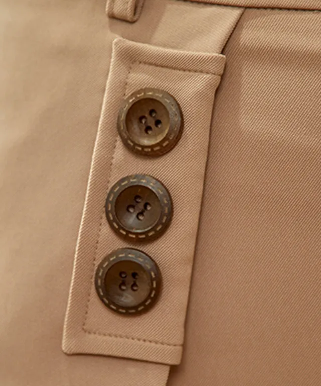 J.Jane Flap H-line Skirt (Beige)
