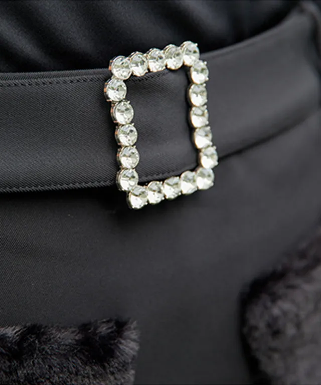J.Jane Fur Pocket Skirt (Black)