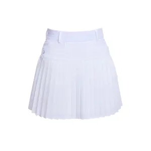 J.Jane New Band Pleats Skirt (White)