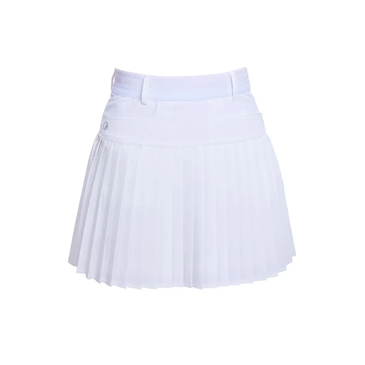 J.Jane New Band Pleats Skirt (White)
