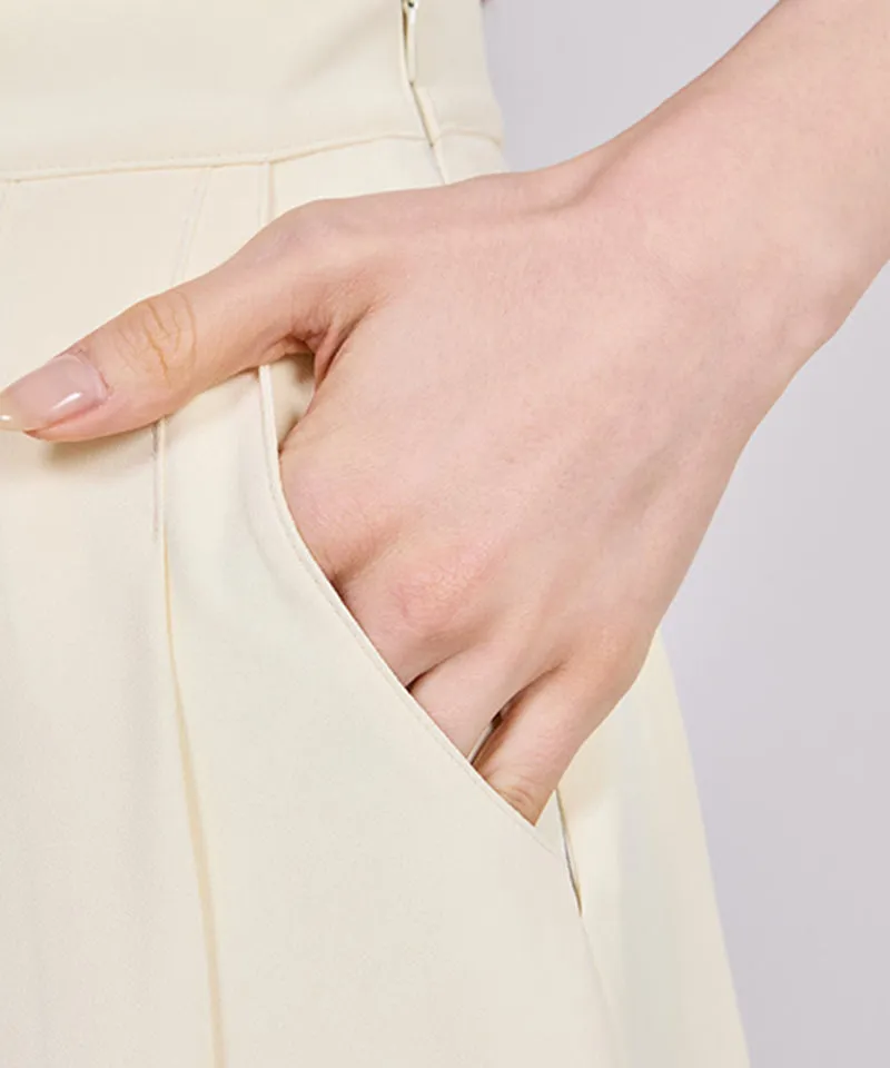 J.Jane Pleats Skirt Pants - Yellow