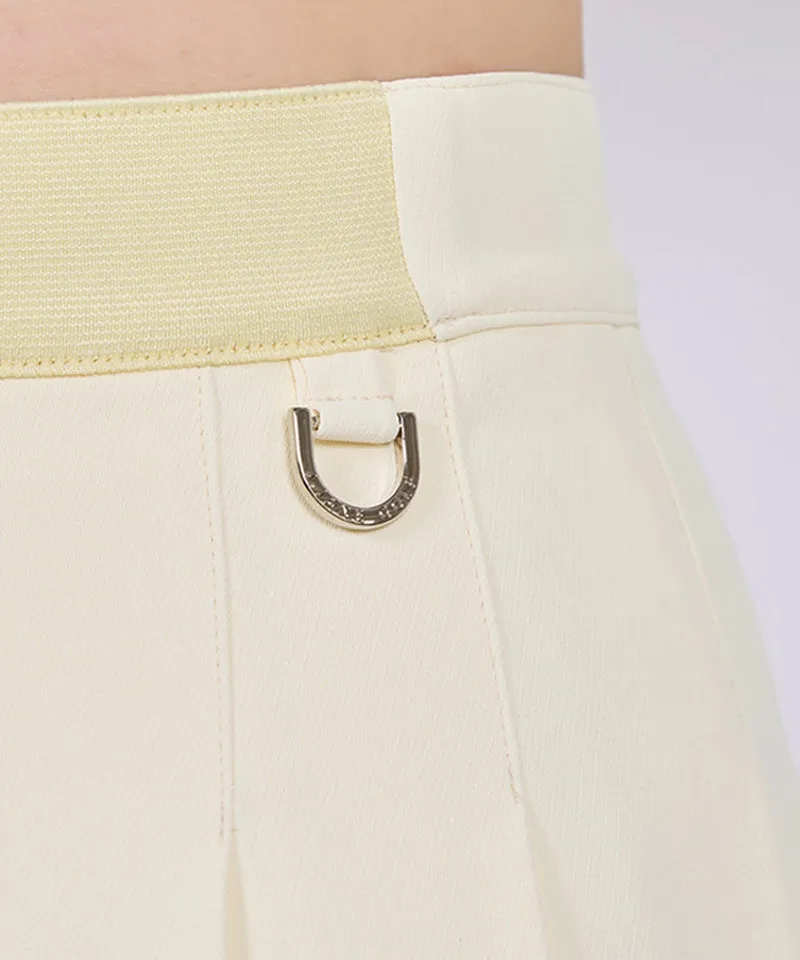 J.Jane Pleats Skirt Pants - Yellow