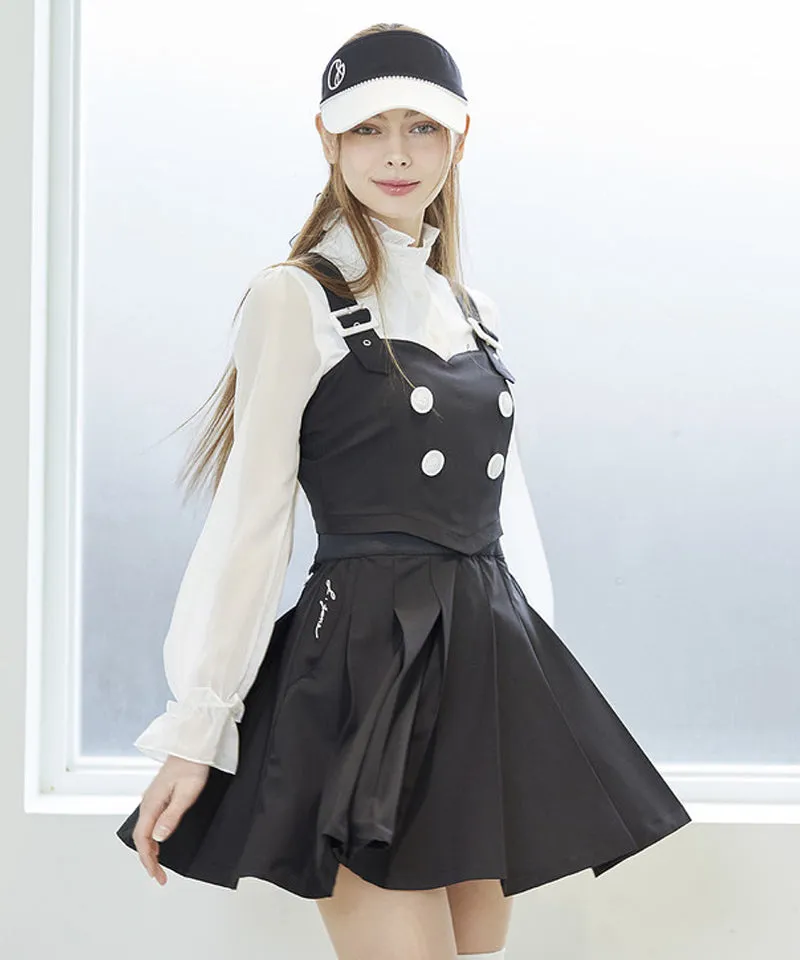 J.Jane Pleats Suspenders Dress - Black