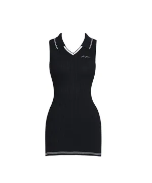 J.Jane Sleeveless Collar Knit Dress - Black