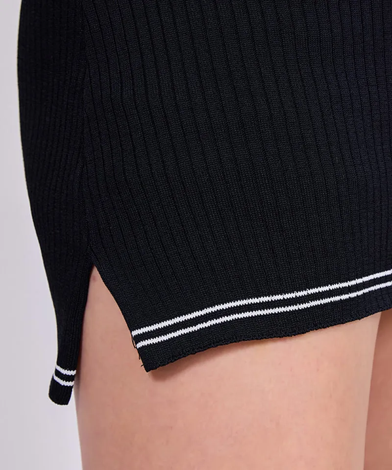 J.Jane Sleeveless Collar Knit Dress - Black