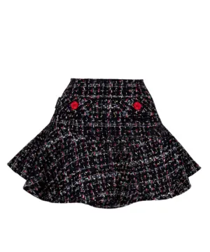 J.Jane Tweed Flower Skirt (Black)