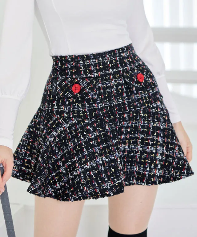 J.Jane Tweed Flower Skirt (Black)