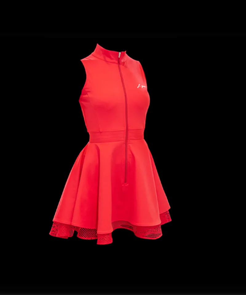 J.Jane Zipper Double Flared One - Piece - Red