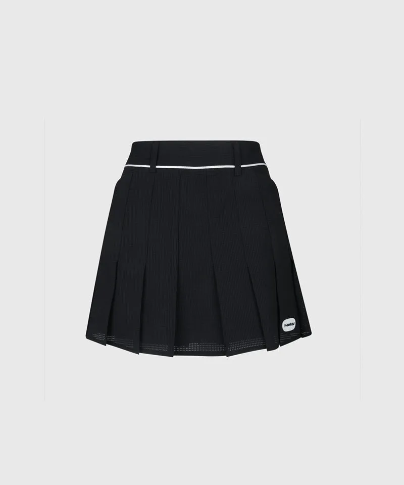 KANDINI Airy Pleats Skirt - Black
