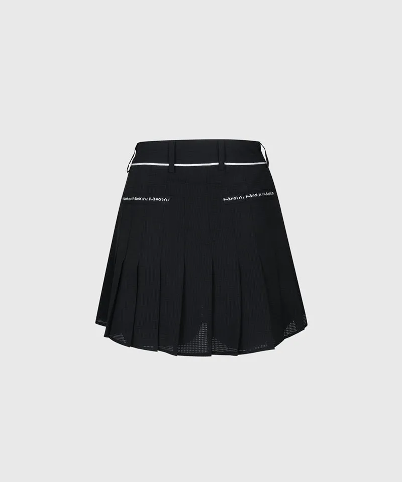 KANDINI Airy Pleats Skirt - Black