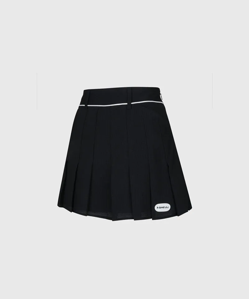 KANDINI Airy Pleats Skirt - Black