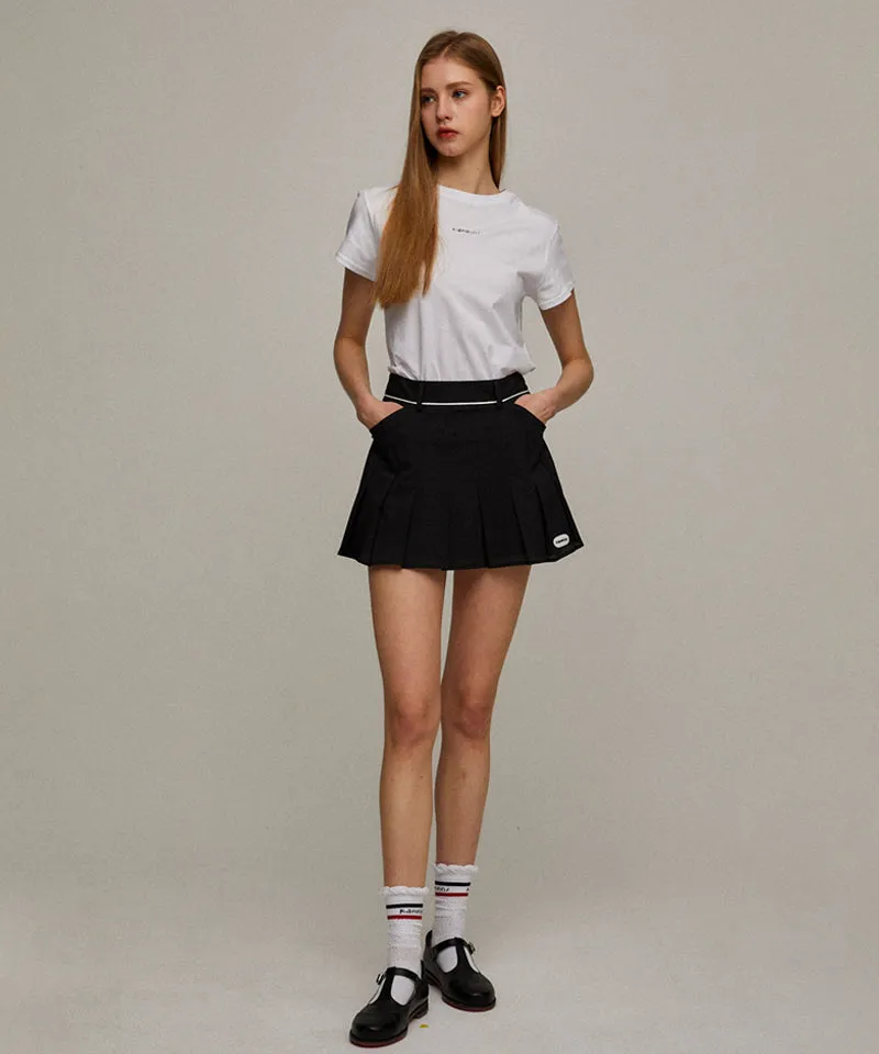 KANDINI Airy Pleats Skirt - Black
