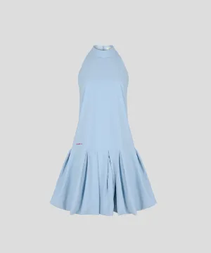 KANDINI Breezy Flare Halter Dress - Sky Blue