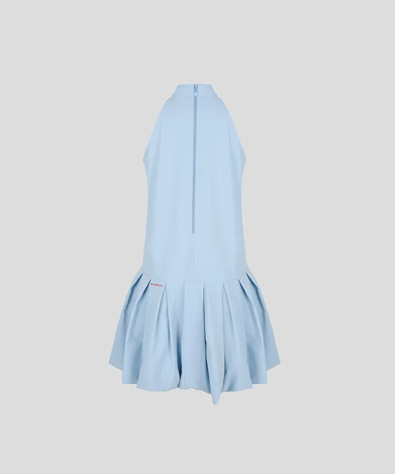 KANDINI Breezy Flare Halter Dress - Sky Blue