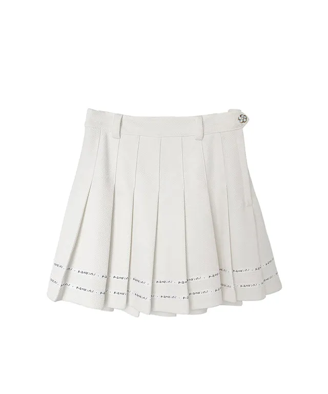 KANDINI Essential Pleats Skirt - White