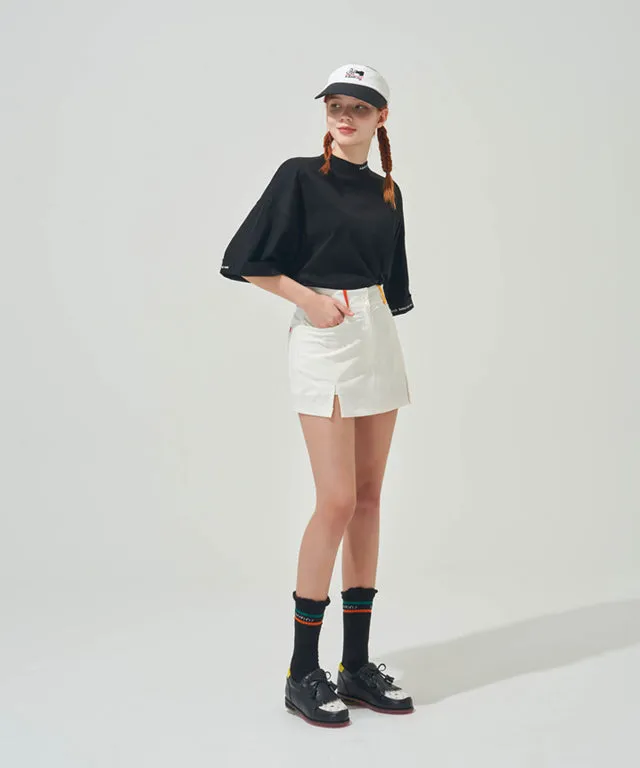 KANDINI Slit Mini Skirt - Ivory