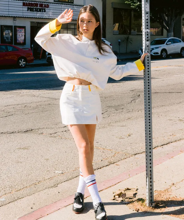 KANDINI Slit Mini Skirt - Ivory