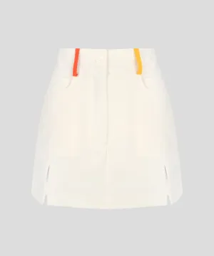 KANDINI Slit Mini Skirt - Ivory