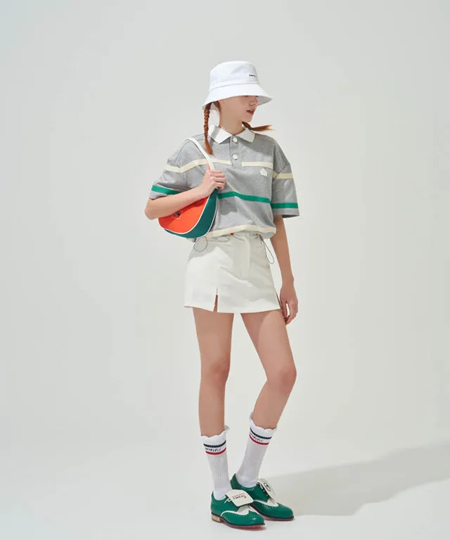 KANDINI Slit Mini Skirt - Ivory