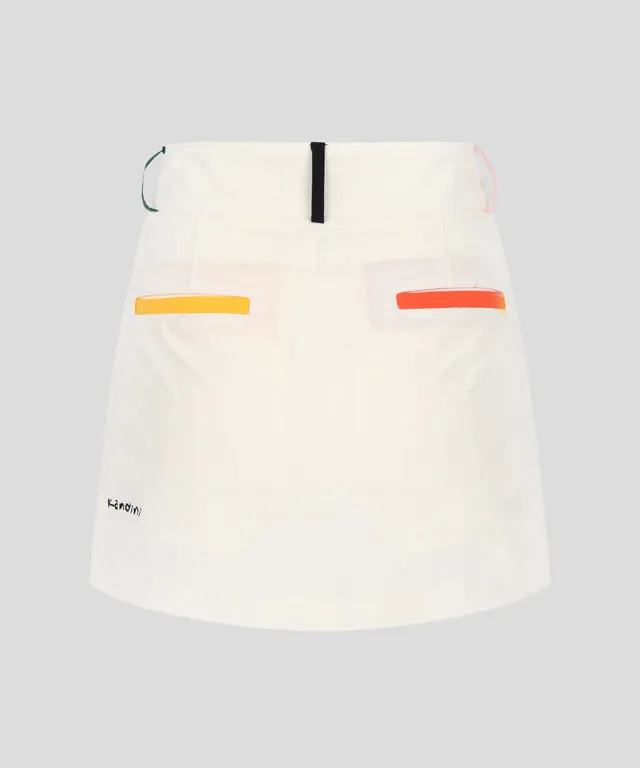 KANDINI Slit Mini Skirt - Ivory