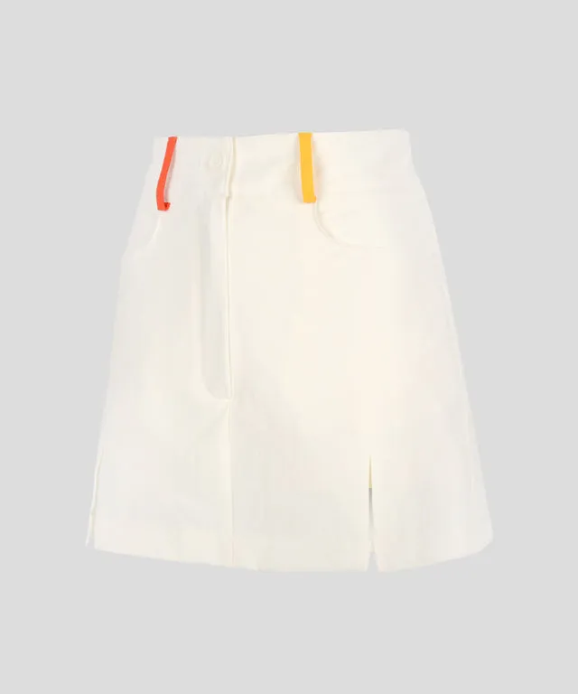 KANDINI Slit Mini Skirt - Ivory