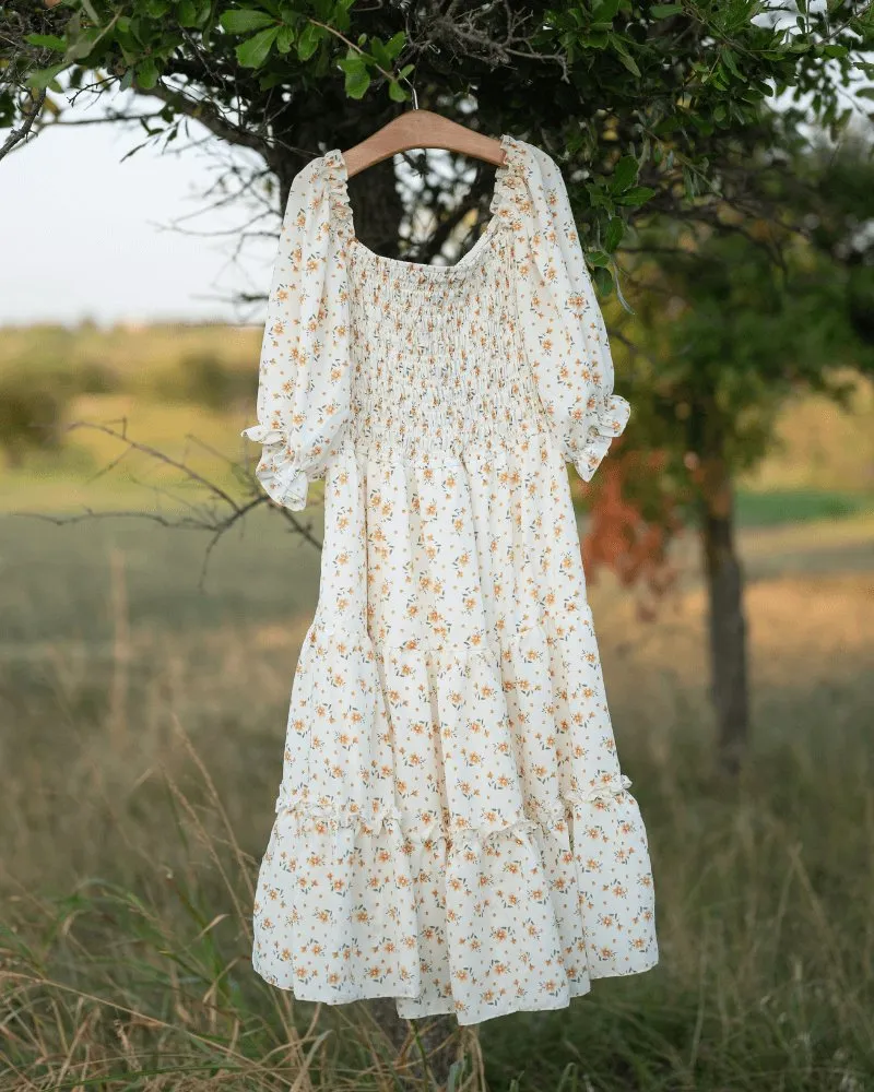 Katherine Dress - Yellow Floral