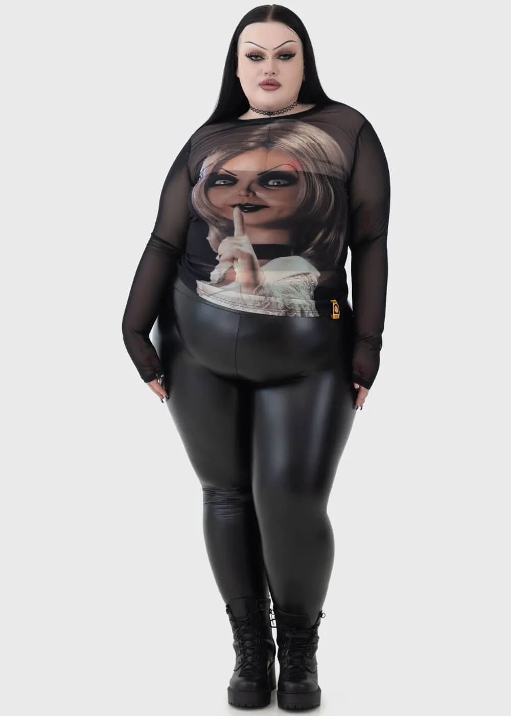 Killstar x Chucky You're A Doll Mesh Top Back