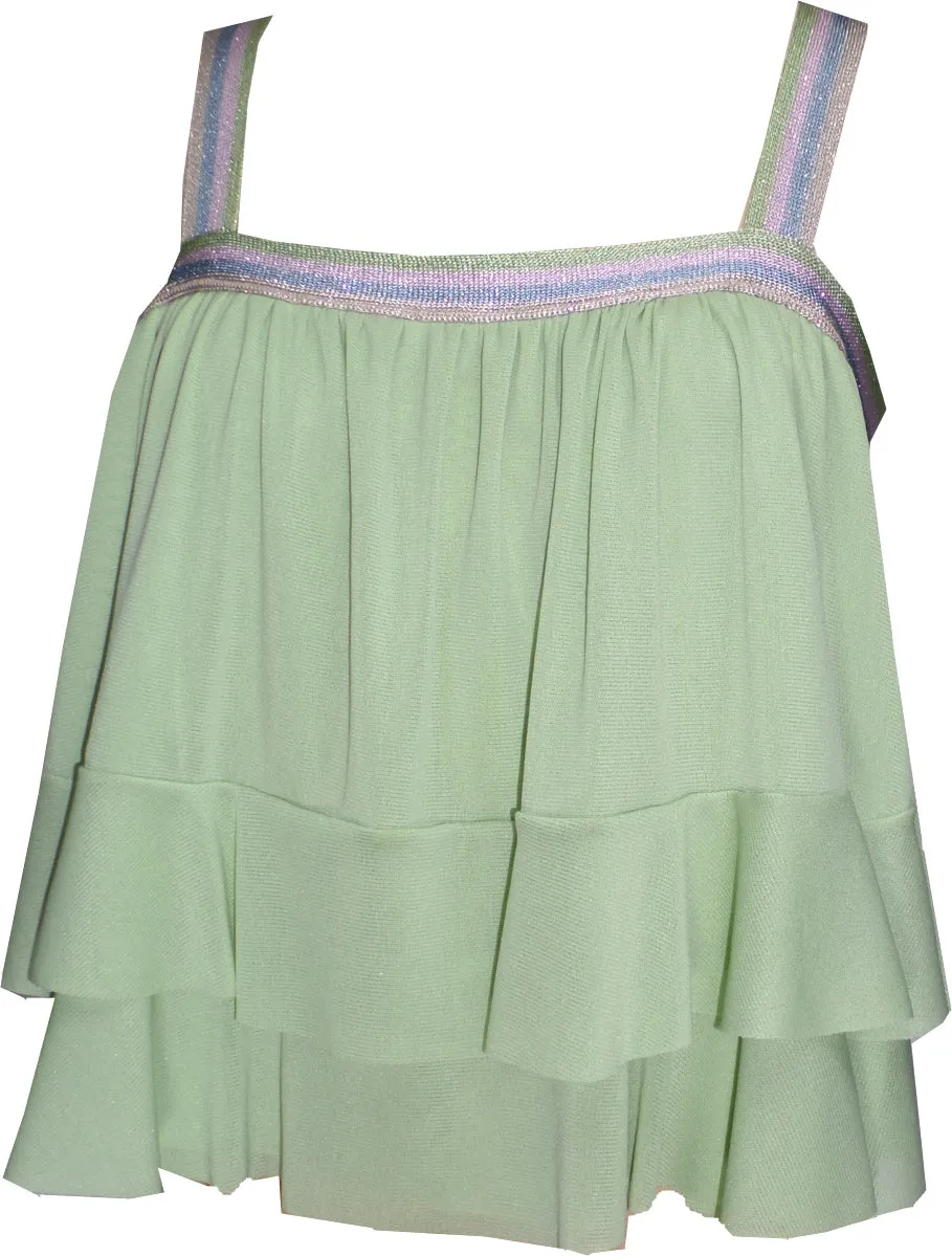 Knitted Ribbon Flounce Top