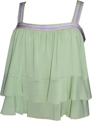 Knitted Ribbon Flounce Top